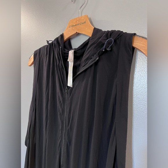 Free People Movement Going For A Runsie Romper Biker Hood One Piece Black S - Picture 6 of 7